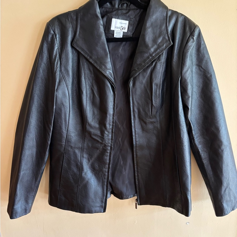 East 5th Black Leather Jacket